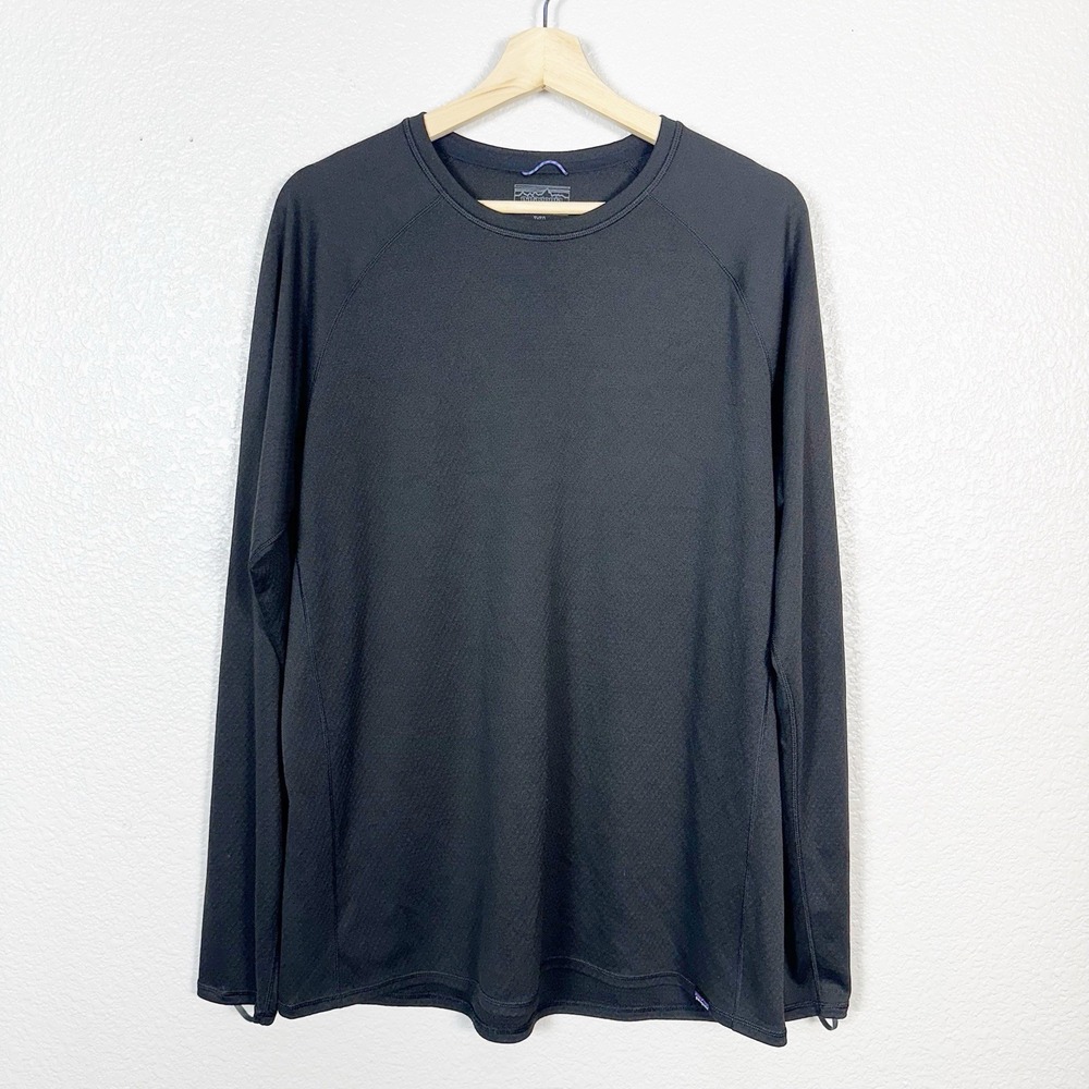 Patagonia Capilene Midweight Base Layer Long Sleeve Top Mens Size XL Black